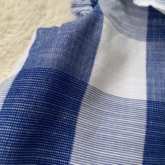 Janie and Jack Cotton Dress 6-12M Blue & White Check EUC - Picture 10 of 11